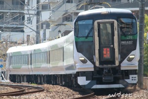 JR東日本E257系「谷川岳山開き」下りは夜行列車、上野～土合間運転