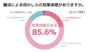 毎日腸活する人は85.6%が改善を実感! 「腸活のタイミングと効果体感に関する実態調査」