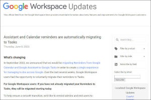 Google、リマインダーから「ToDo リスト」への自動移行を開始