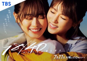 福原遥＆深田恭子『18／40』ポスタービジュアルで“女性の絆”と“Wラブストーリー”表現