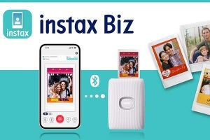 富士フイルム、チェキプリンター用アプリ「INSTAX Biz」にQRコード生成機能を追加