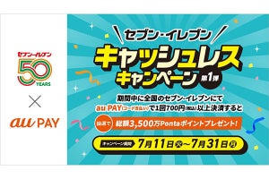 au PAY、セブン-イレブンで51万名に総額3,500万ポイントがあたるキャンペーン