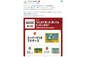 第1回「ファミコン国民投票」結果発表！ 1位は「スーパーマリオブラザーズ」 - ネット「強い」「みんな持ってた」