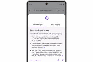 Google、表示中のWebページを要約「SGE while browsing」、生成AI検索で提供