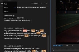 アドビ、Premiere Pro（β版）に会話中の「えっと」を一括処理できる機能