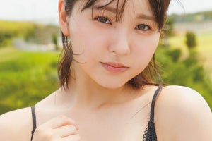 本郷柚巴、NMB48卒業後の初グラビア　抜群スタイルで“美谷間”披露