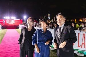 安藤サクラ＆山田涼介、関西弁で「こらぁー!」「金貸して?」 映画『BAD LANDS』大阪に凱旋