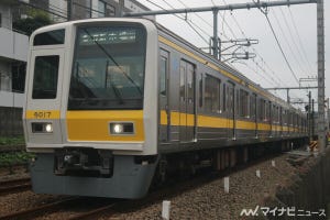 西武鉄道6000系に黄色い帯「西武有楽町線開通40周年記念車両」登場