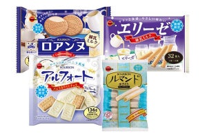 ブルボン、冬の訪れを楽しむ「ホワイトフェア」商品発売 - 白いルマンド、エリーゼ練乳ミルクなど4品