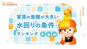 「家賃の差額が大きい水回りの条件ランキング」家賃が上がる水回りの条件とは?