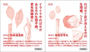 【無印良品】限定3店舗で「漢方薬」を販売 - 更年期や月経関連の症状など女性の悩みに寄り添った7種類