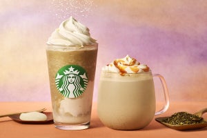 【スタバ新作】「ほうじ茶もちっとミルクフラペチーノ」はもちもち食感の求肥とクリーム大福フレーバーソース! 