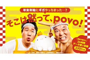 povo2.0、3日間／7日間データ使い放題トッピングを年末年始限定で提供