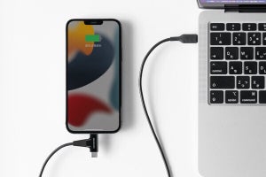 サンワダイレクト、USB Type-CとLightningを使い分けられる2in1急速充電ケーブル