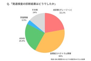 発達検査では「自閉症スペクトラム症」が多い傾向、グレーゾーンも約2割