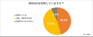 個人投資家の45.4%、新NISAを利用 - 「日本株」に投資する割合は?