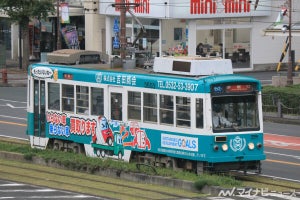 豊橋鉄道、市内線3503号リニューアル - 赤岩口車庫で内覧会開催へ