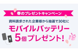 楽天モバイル法人プラン、資料請求でモバイルバッテリーが当たるキャンペーン