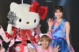 生見愛瑠、ハローキティと手つなぎランウェイ　誕生日祝福され笑顔「うれしい」