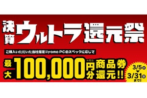 最大10万円分のポイント還元、ユニットコム「決算ウルトラ還元祭」