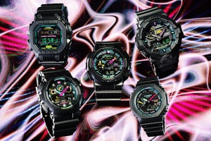 G-SHOCK、ビビッドな差し色でバーチャル世界をイメージした「Multi Fluorescent color」シリーズ