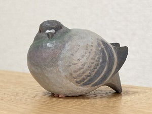 もっふり丸くなった“鳩”を木彫りで再現! 「天才的な造形」 「ホンモノみたい」「見事なふくれっぷり!!」と大絶賛の声