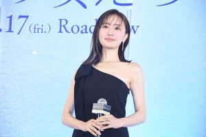 松本まりか、美肌あらわな肩出しドレスで魅了　福士蒼汰&監督の告白に衝撃「なんですって!?」