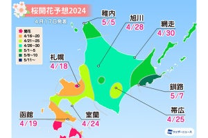 GWは北海道で桜を堪能! 札幌は18日、函館は19日と予想