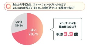 「α世代ファミリー」とは? - 子どもがYouTubeを見始めた年齢は平均3.9歳、SNSデビューは平均9.0歳