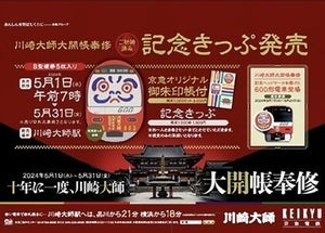 【ワクワク】京急電鉄、10年に一度の川崎大師大開帳奉修で記念企画実施