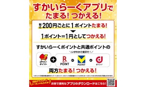 ガスト・バーミヤン・しゃぶ葉など20ブランドで使える「すかいらーくポイント」開始! 利用金額200円ごとに1円相当ポイント付与