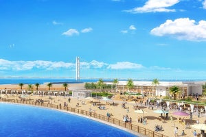 明石海峡大橋の景観を望む「三井アウトレットパーク マリンピア神戸」が11月に開業決定