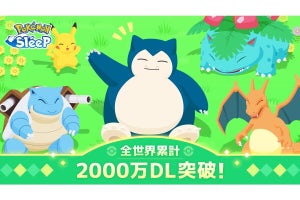 『ポケモンスリープ』が全世界累計2000万ダウンロード突破、ゲーム内で記念プレゼント配布