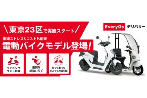 ホンダの配達員向けサブスクに電動バイク「EM1 e:」など追加、バッテリーシェアリング「Gachaco」と連携