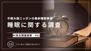 平均睡眠時間は6.4時間 – 50代は「眠りが浅い」、10代は「睡眠不足」が悩み