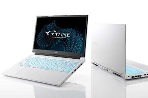 G-TuneノートPC初のホワイトカラーが登場、144Hz駆動の15.6型ゲーミングPC