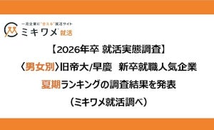 26卒の旧帝大・早慶が働きたい業界、男女共通の1位は「総合商社」、2位は?