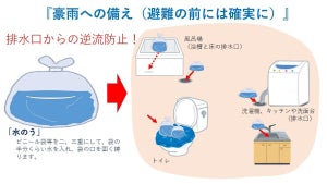 【避難の前に】豪雨に備え、下水の逆流を防止する方法 - 警視庁災害対策課が呼びかけ