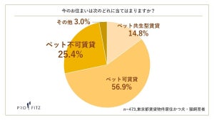 東京都賃貸物件で犬猫と暮らす人、4人に1人が「ペット不可賃貸」に居住していることが判明