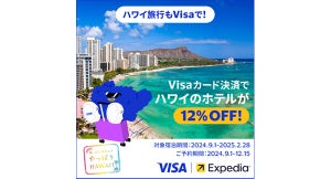 Visaカードで決済するとハワイのホテルが12%オフに! エクスペディアと協業でキャンペーン開始