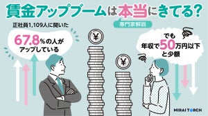 賃上げブームは初任給だけで既存社員は上がっていない? 年収実情を調査