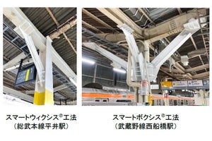 JR東日本、ホーム上家耐震補強に2つの新工法 - 溶接不要で工期短縮