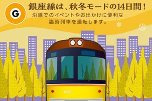 東京メトロ銀座線で土休日に増発、14～18時台を平均3分20秒間隔に