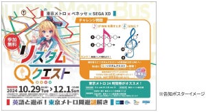 東京メトロ、英語と遊ぶ！周遊謎解き「リズダムクエスト」を10/29〜開催