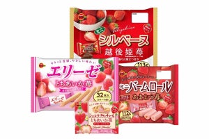 ブルボンから越後姫などの味わいを提供するいちごフェア商品が登場