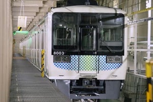 西武鉄道「サステナ車両」8000系が出場、運行開始は2025年5月末に