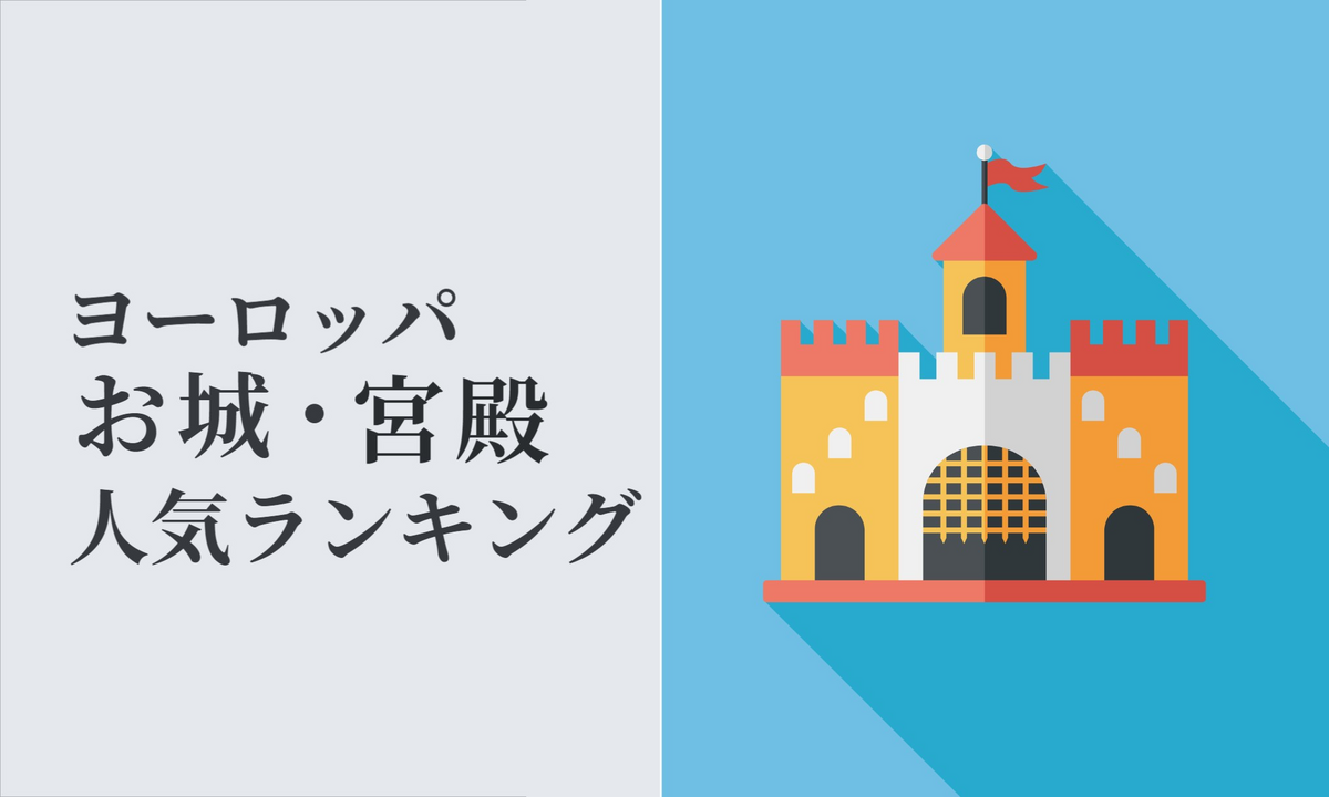ヨーロッパのお城や宮殿の人気ランキング、憧れの場所を一覧でご紹介