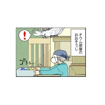 漫画「いたずらオウムの生活雑記」 第672回 何だったの?