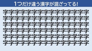 脳トレクイズ 第7回 1つだけ違う漢字はどーこだ!? - 10秒で見つけたら強者!