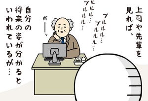 いとうちゃんの、虚無と絶望の会社生活(仮) 第153回 【4コマ】「ヒマなら電話取れっつの」上司を見ると将来の自分が分かると言うけど…